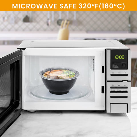 Kitch’nMore bowls with clear lids highlighting secure seal and visibility