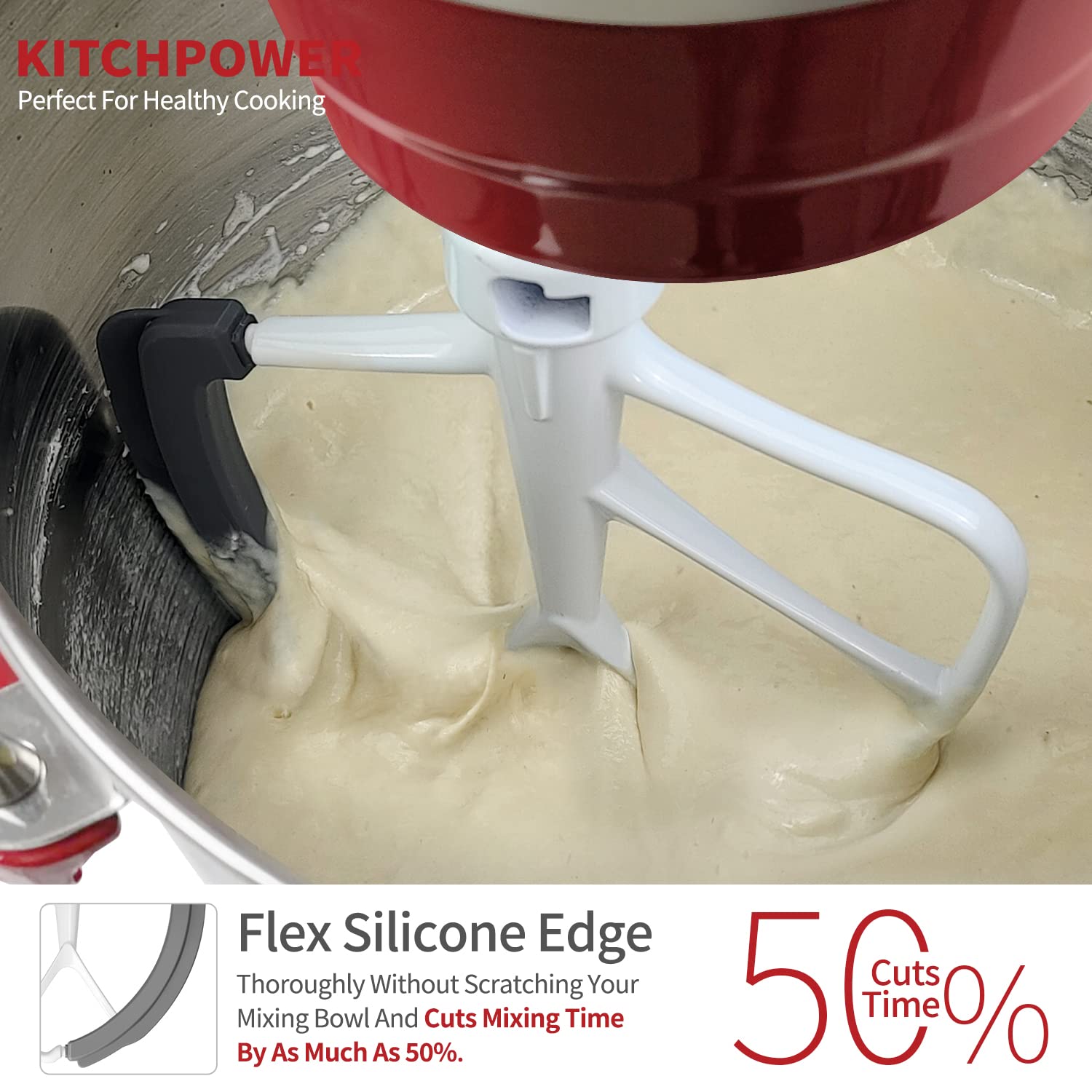KITCHPOWER beater coated aluminum frame signals durability for daily use.
