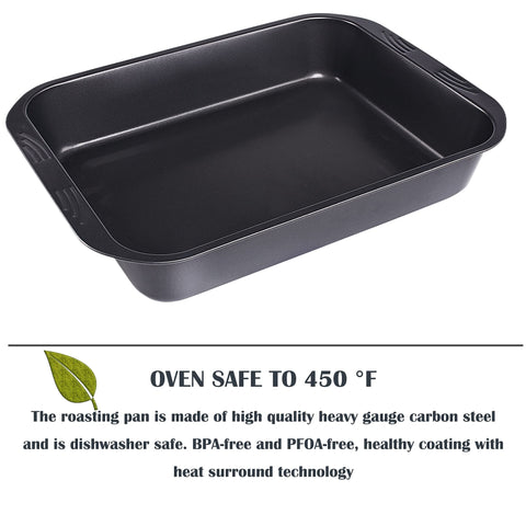 kitCom 15x11 Roasting Pan in gray, great for turkey and casseroles.