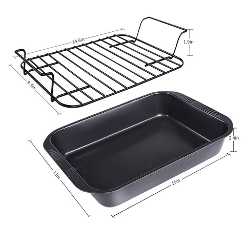 kitCom Safe nonstick coating, gray, easy cleanup after roasting.