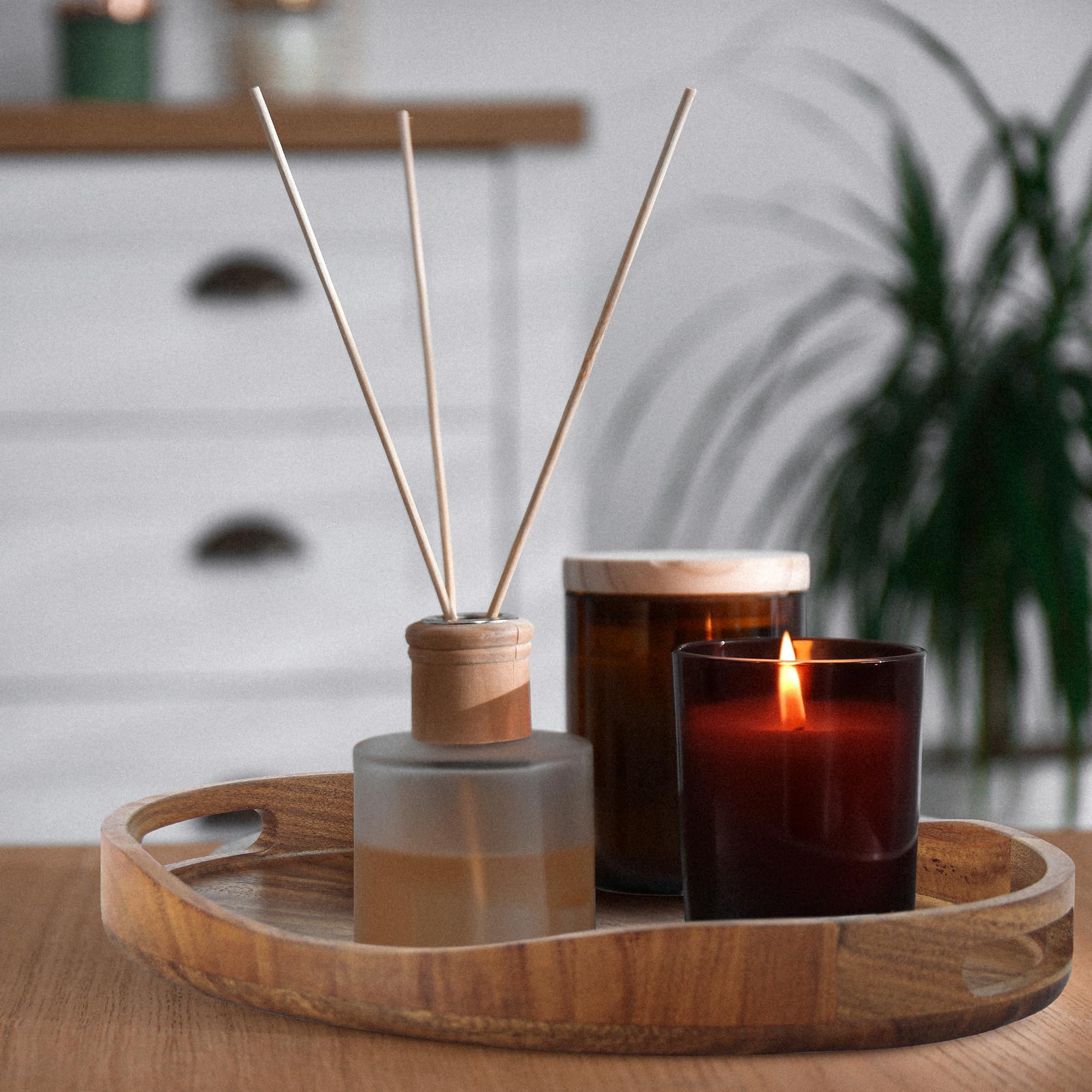 KITEISCAT Acacia tray in a dining room setup for decor and service.