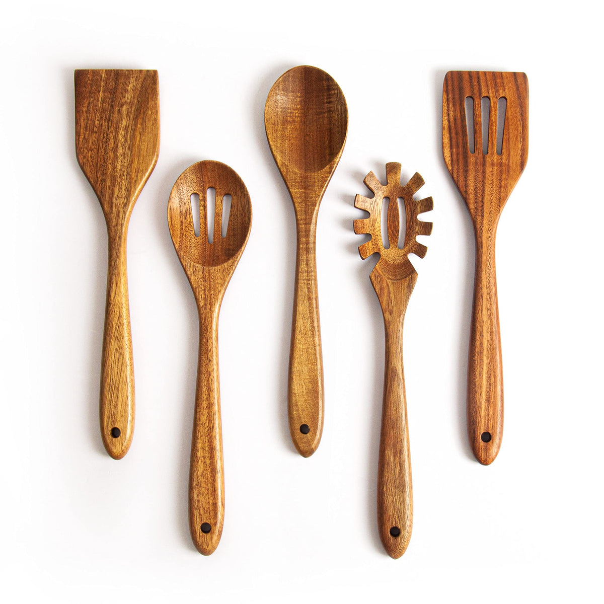 KITEISCAT Acacia wooden spoons set ready for versatile cooking and serving