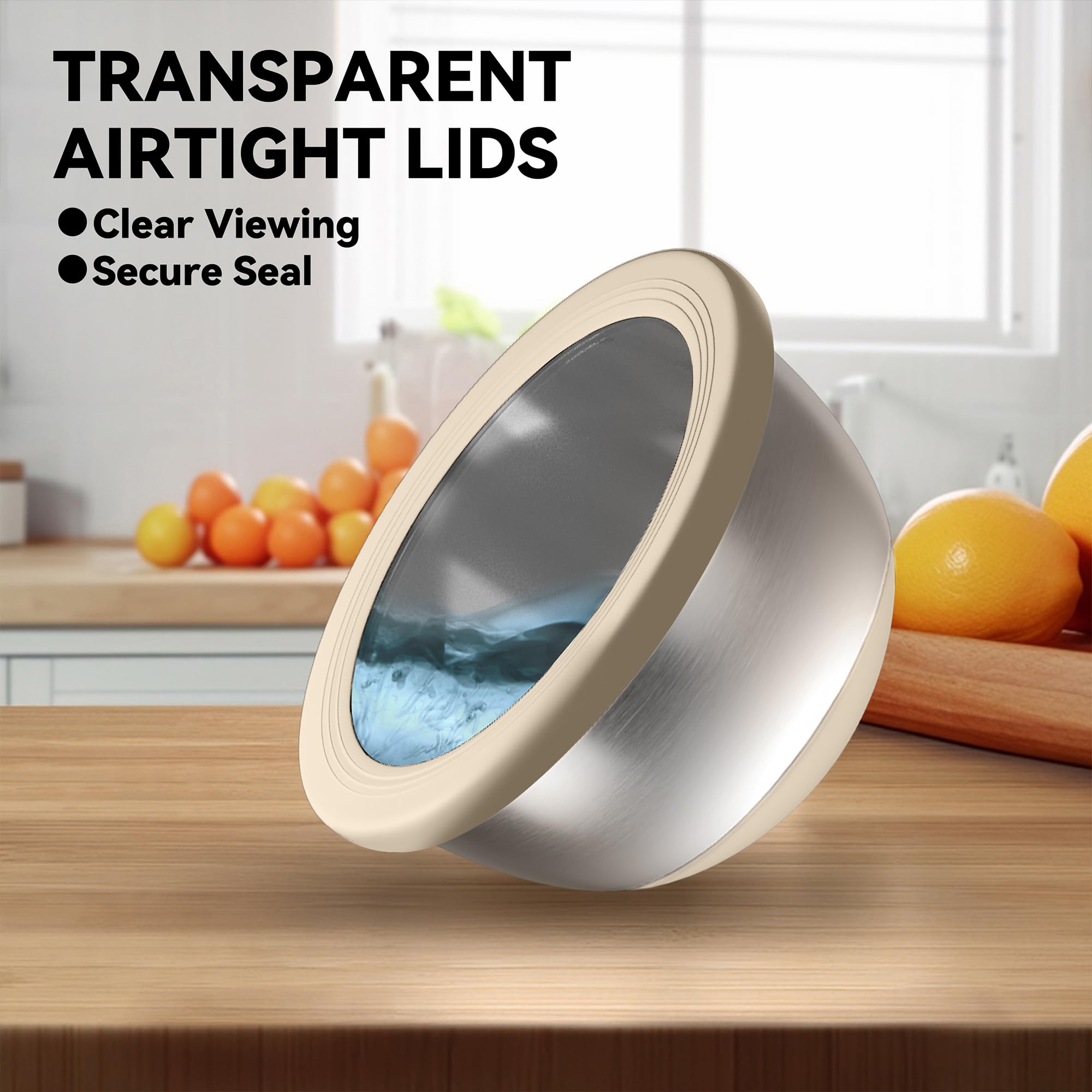 KITEISCAT bowls feature non-slip bases for stable mixing during prep