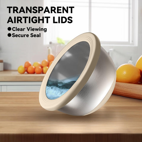 KITEISCAT bowls feature non-slip bases for stable mixing during prep