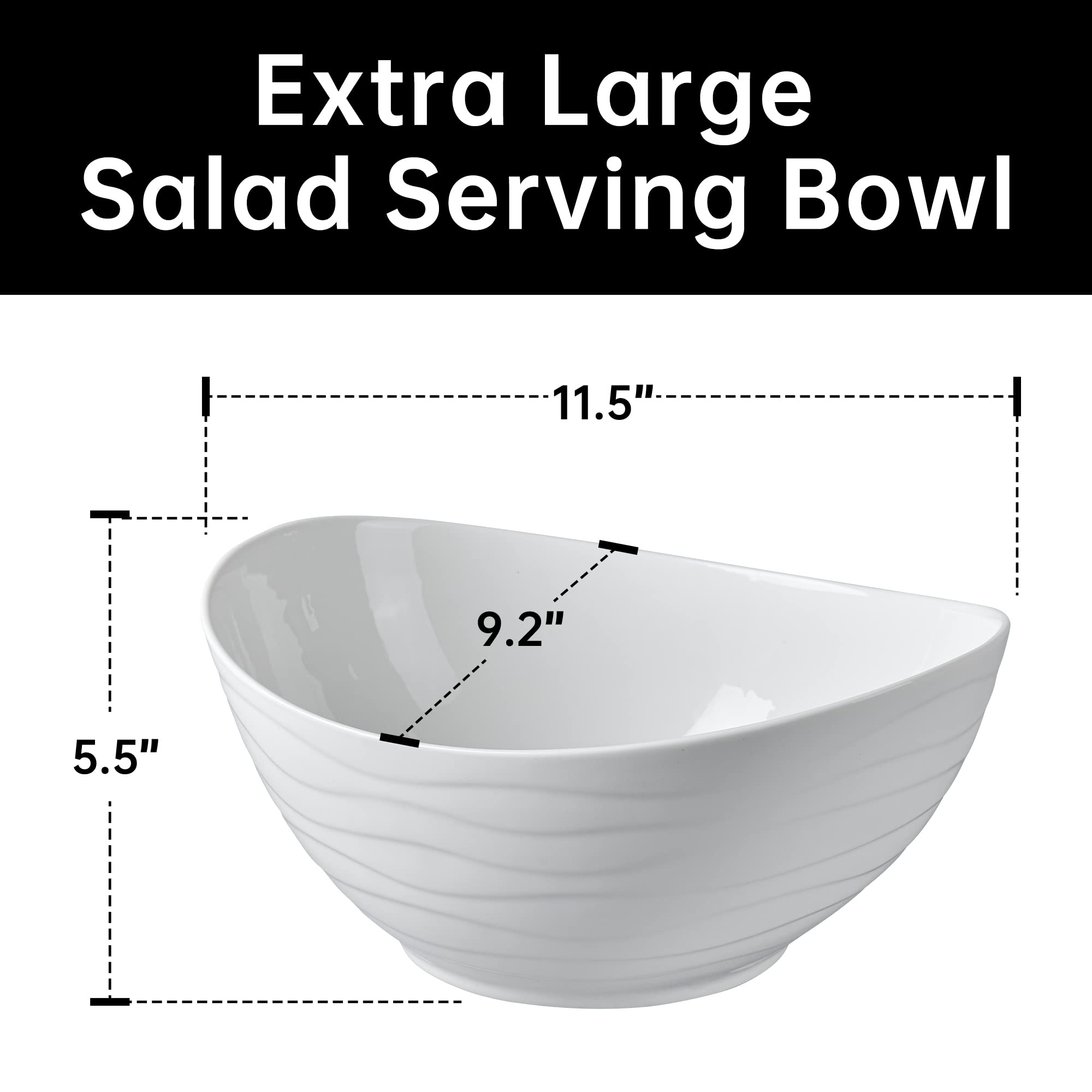 Close-up of KITEISCAT oval bowl highlighting its smooth ceramic surface