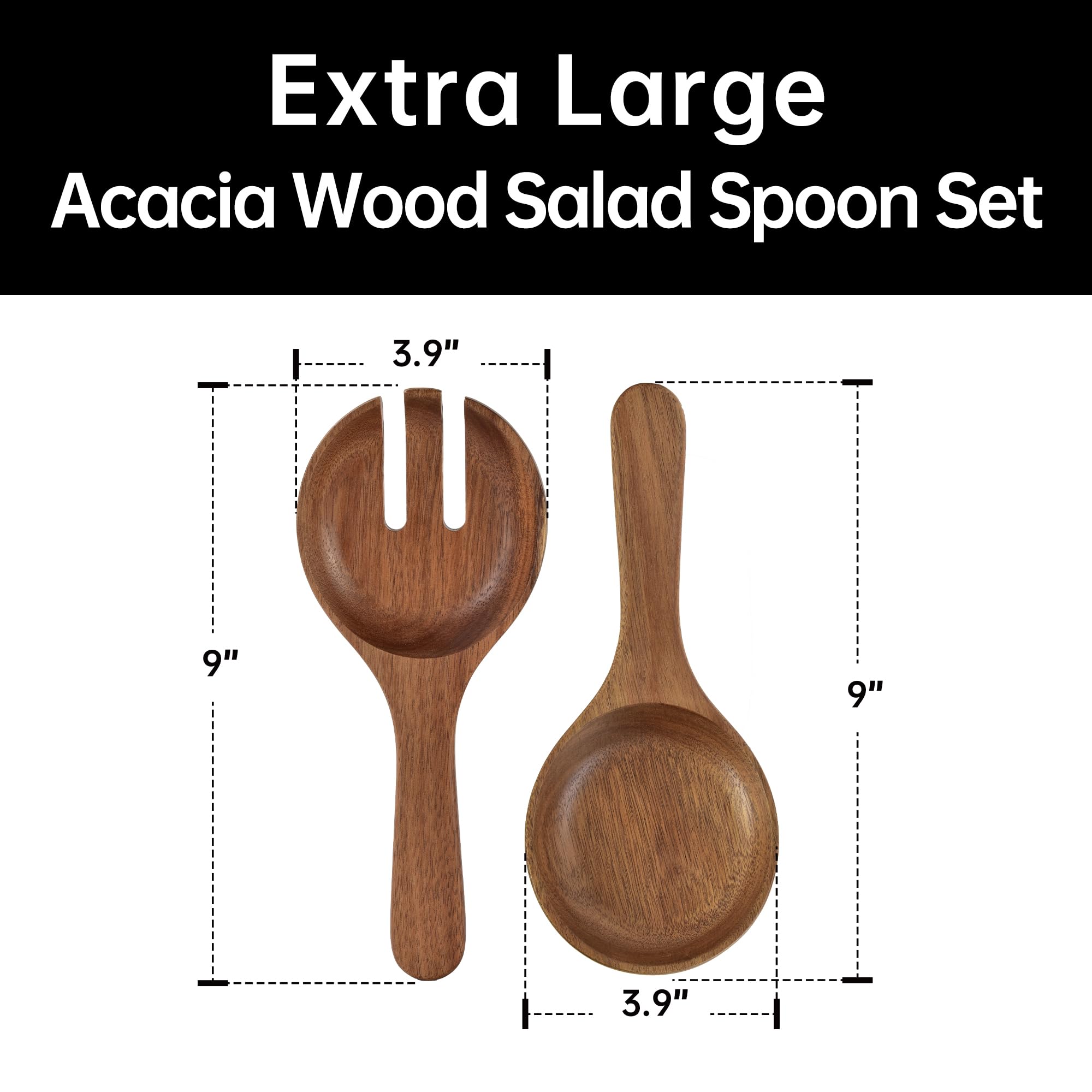 KITEISCAT acacia wood serving utensils aid easy mixing and serving.