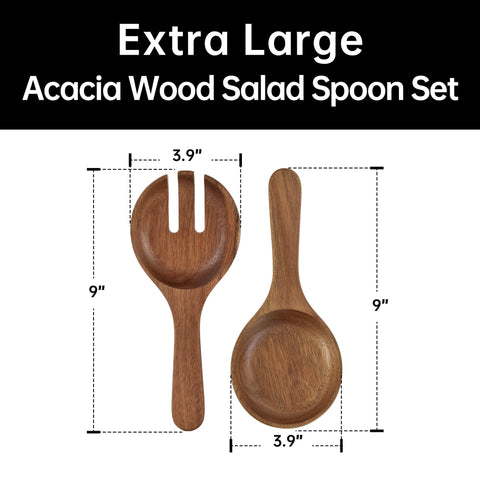 KITEISCAT acacia wood serving utensils aid easy mixing and serving.