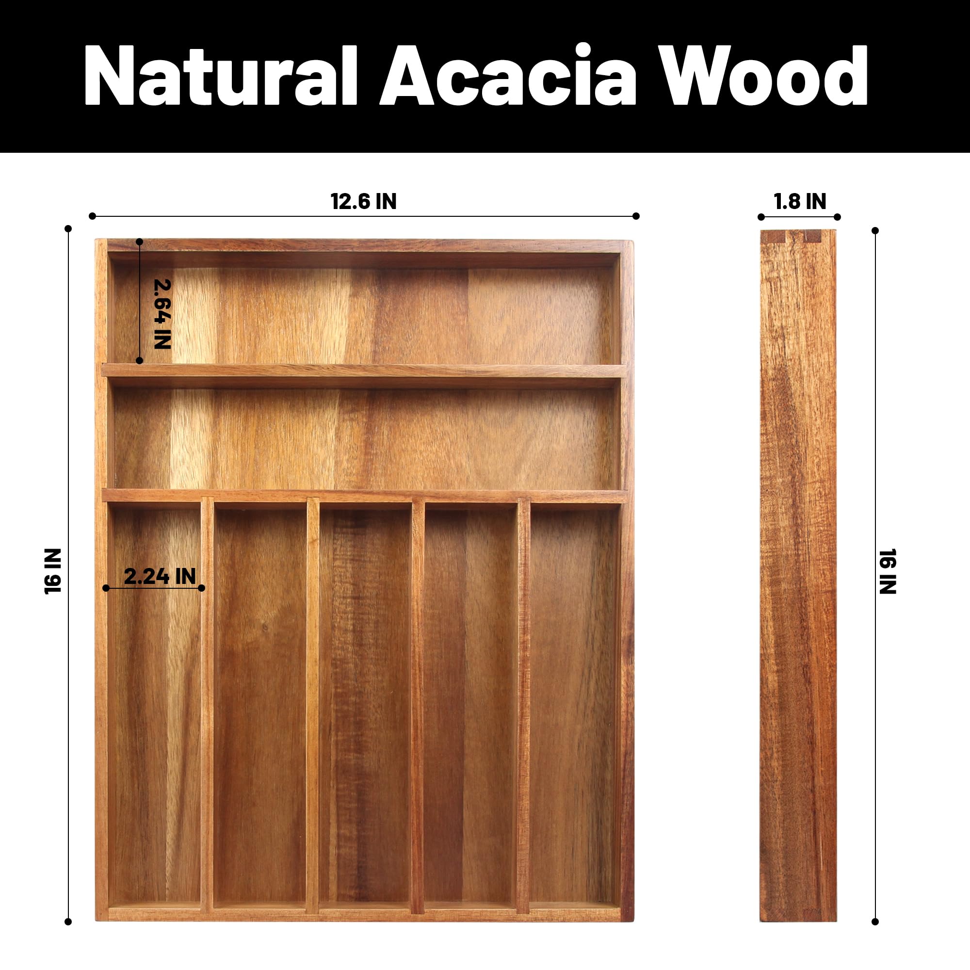 KITEISCAT seven-compartment silverware tray provides dedicated spots for each utensil