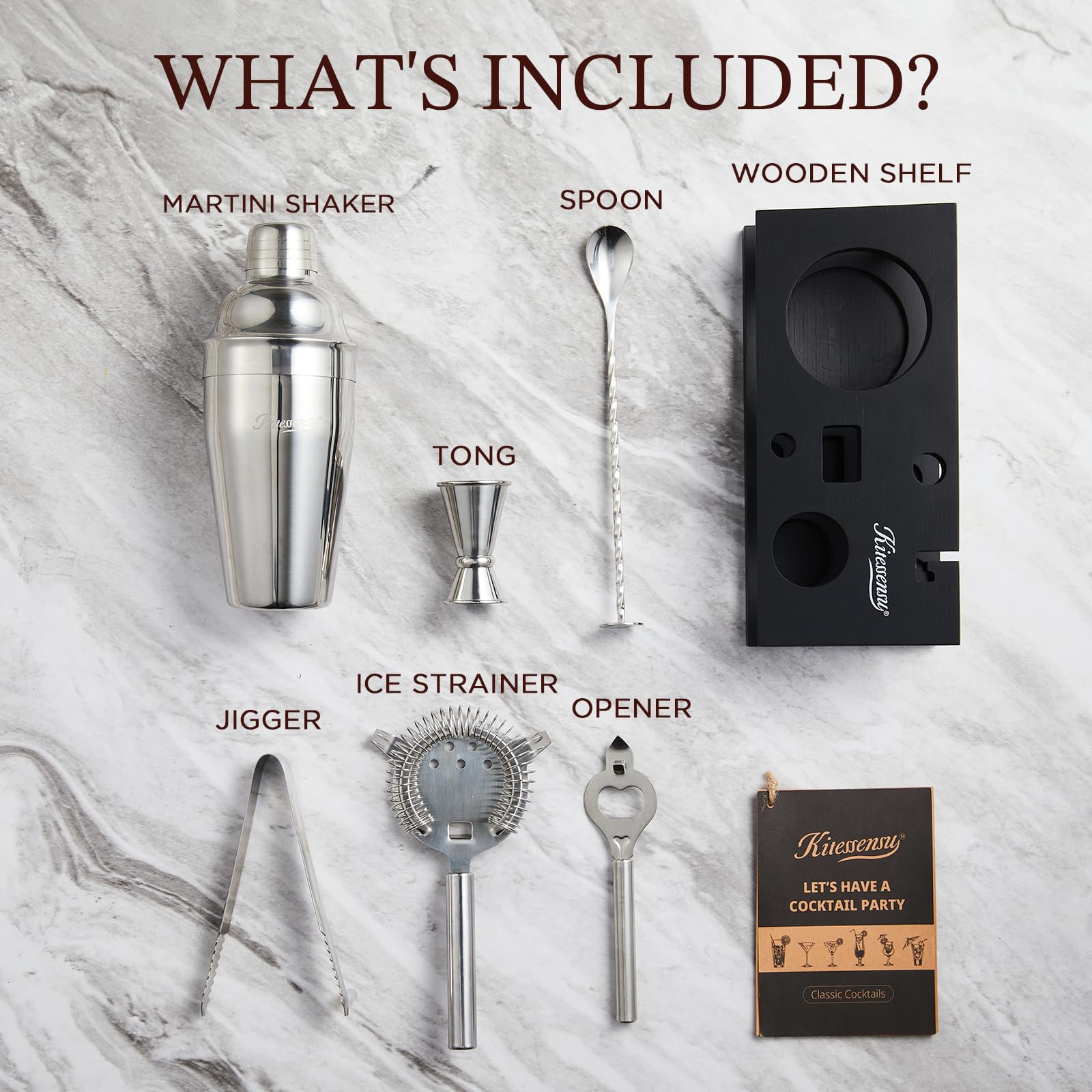 KITESSENSU cocktail set opener for quick access to bottles.