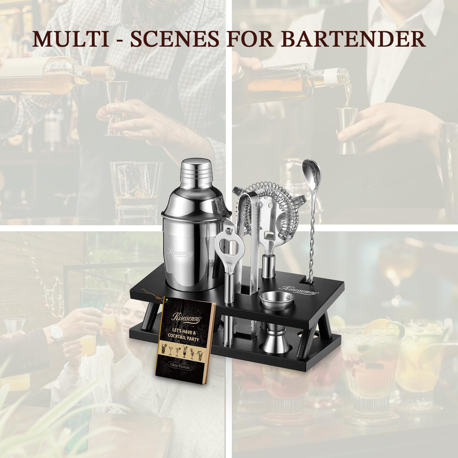 KITESSENSU home bar essentials for stylish cocktail preparation.