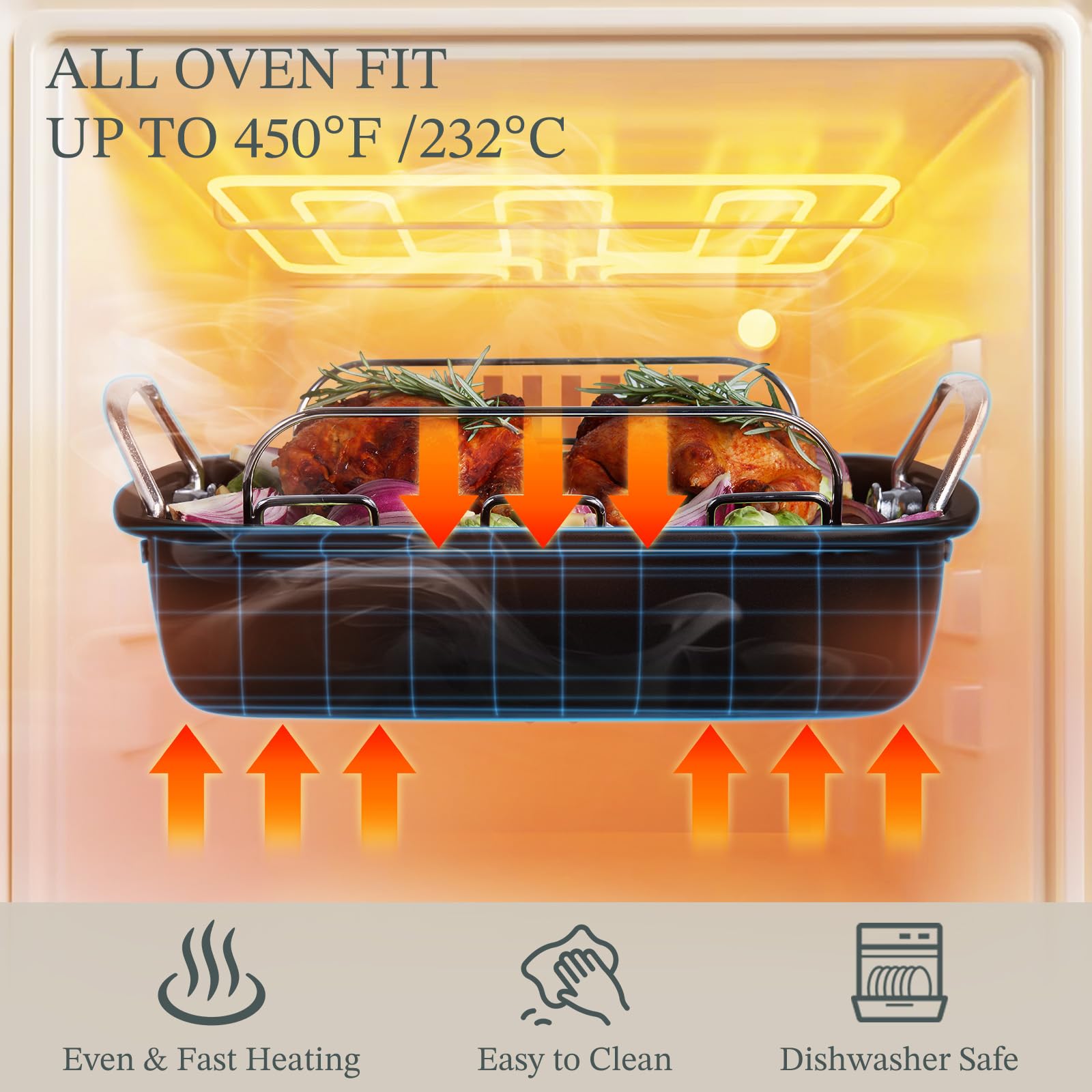 KITESSENSU nonstick coating promotes quick release and simple cleanup.