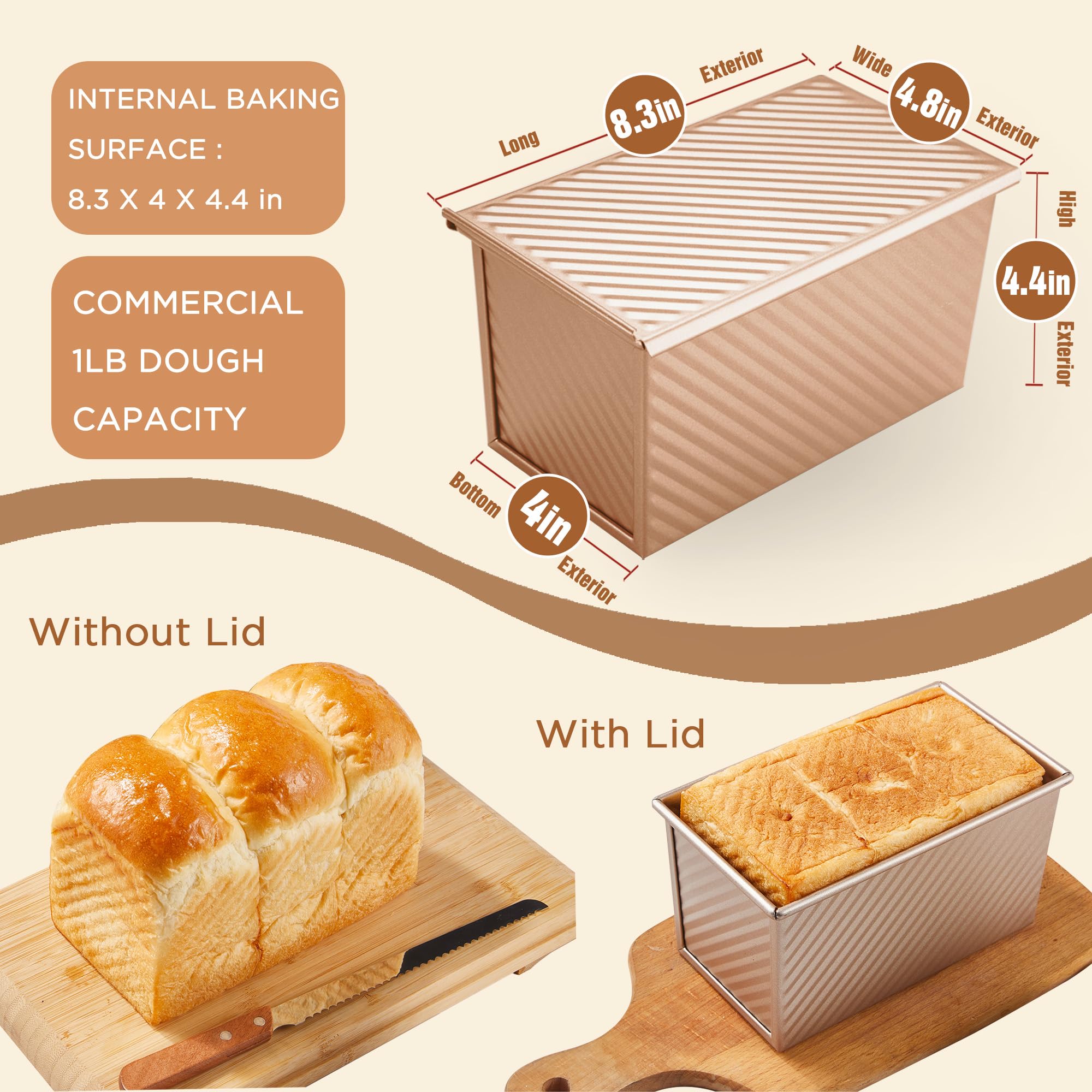 Bottom vent design in Kitessensu loaf pan promotes even heating
