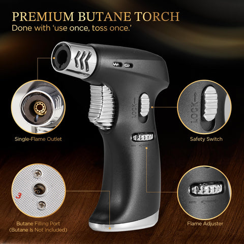 KITESSENSU refillable-cocktail-torch enables consistent flame for flavor infusion