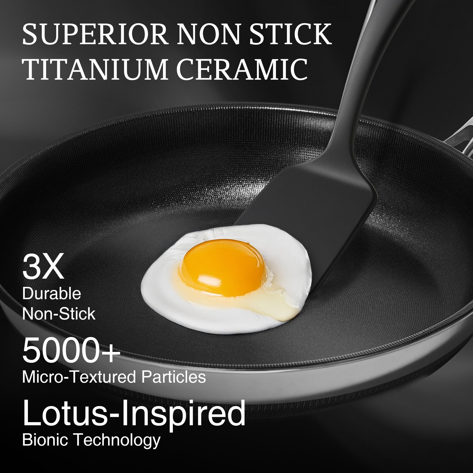 KITEXPERT 10-inch nonstick pan with lid for versatile meals