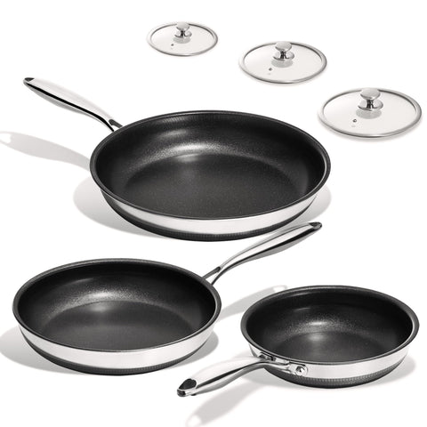 KITEXPERT 8-inch nonstick pan with lid ready for quick cooking tasks