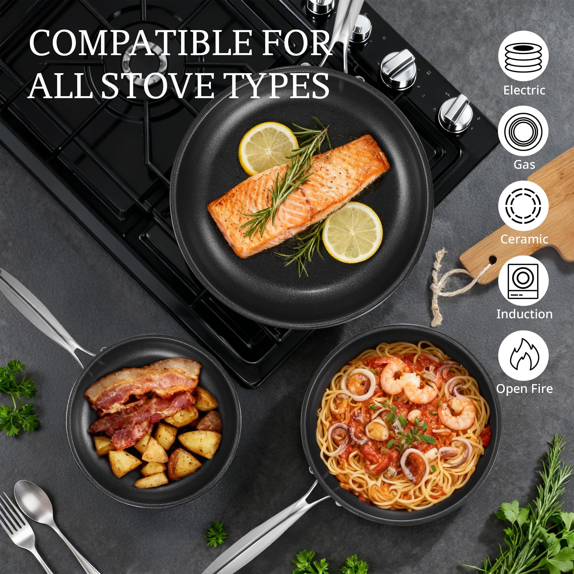 Interior star-shaped texture in KITEXPERT pan for easy release