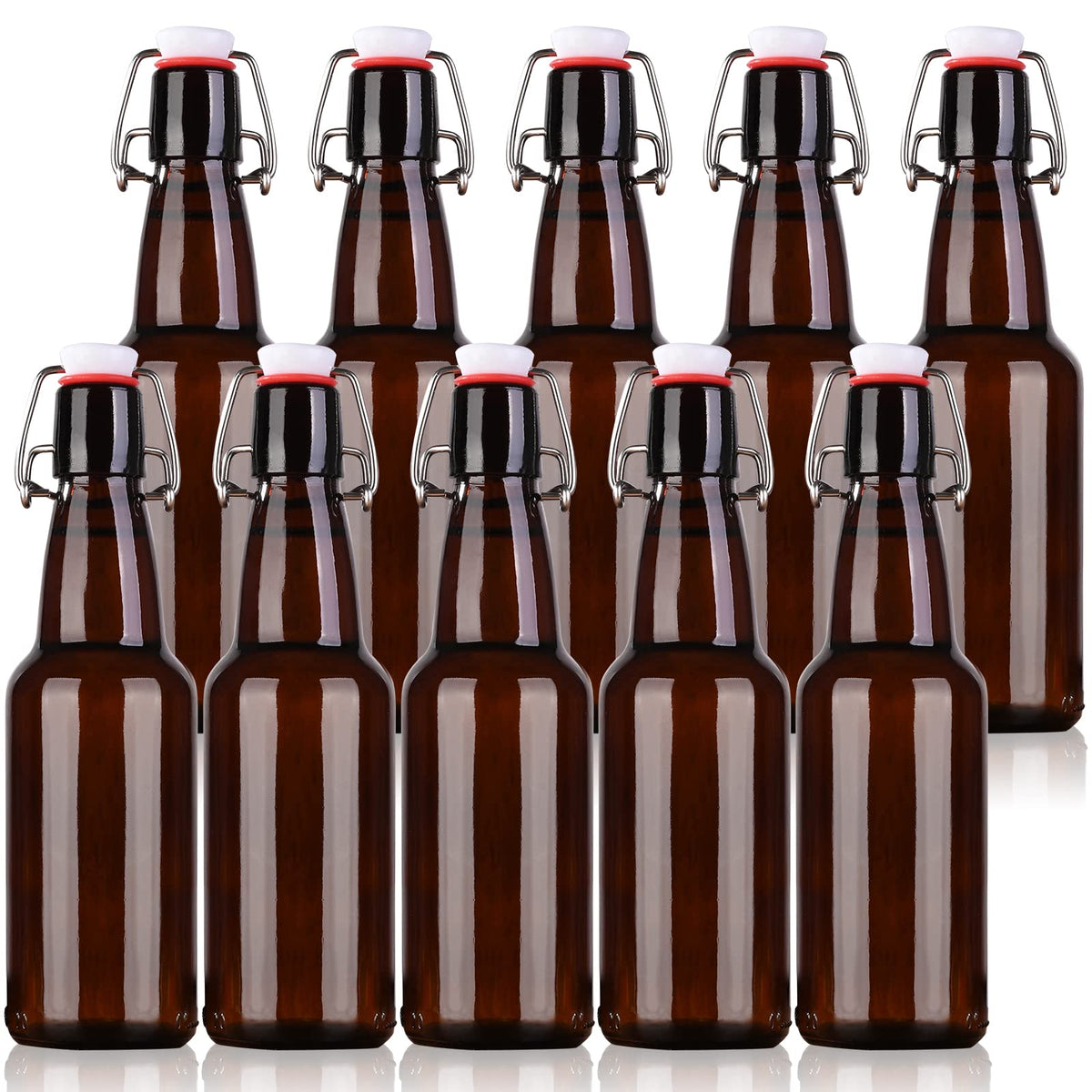 KITGLASCUP amber bottle with swing top seal for fresh fermentation