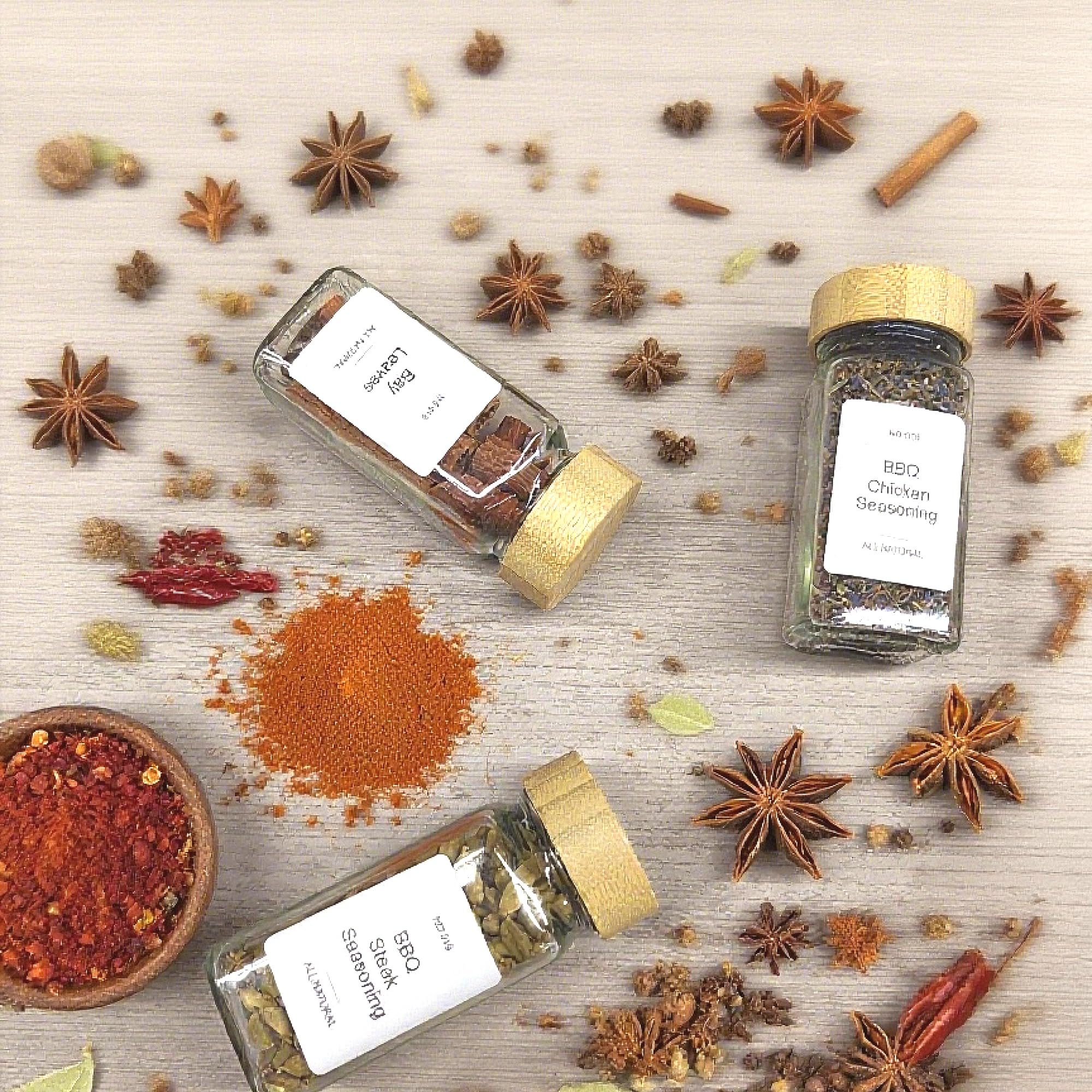 KitHero 216 spice labels included for quick labeling