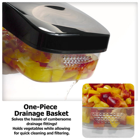 KITIDEA recessed lid and non-slip base for stability during chopping.