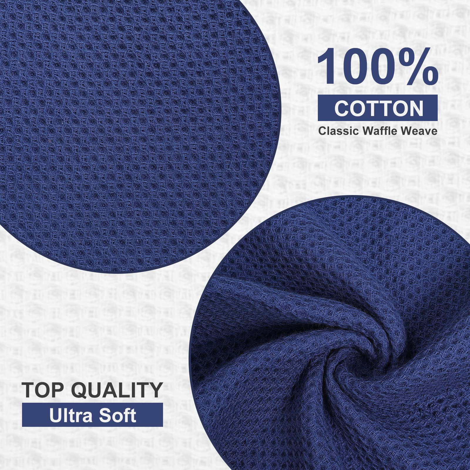 Kitinjoy 100% cotton dish cloths promote soft, durable cleaning for everyday kitchen tasks.