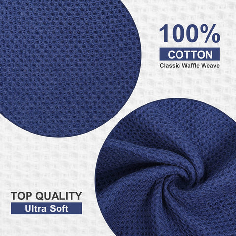 Kitinjoy 100% cotton dish cloths promote soft, durable cleaning for everyday kitchen tasks.
