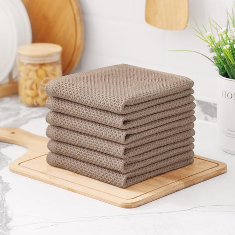 Kitinjoy dish cloths folded neatly for easy storage and access.