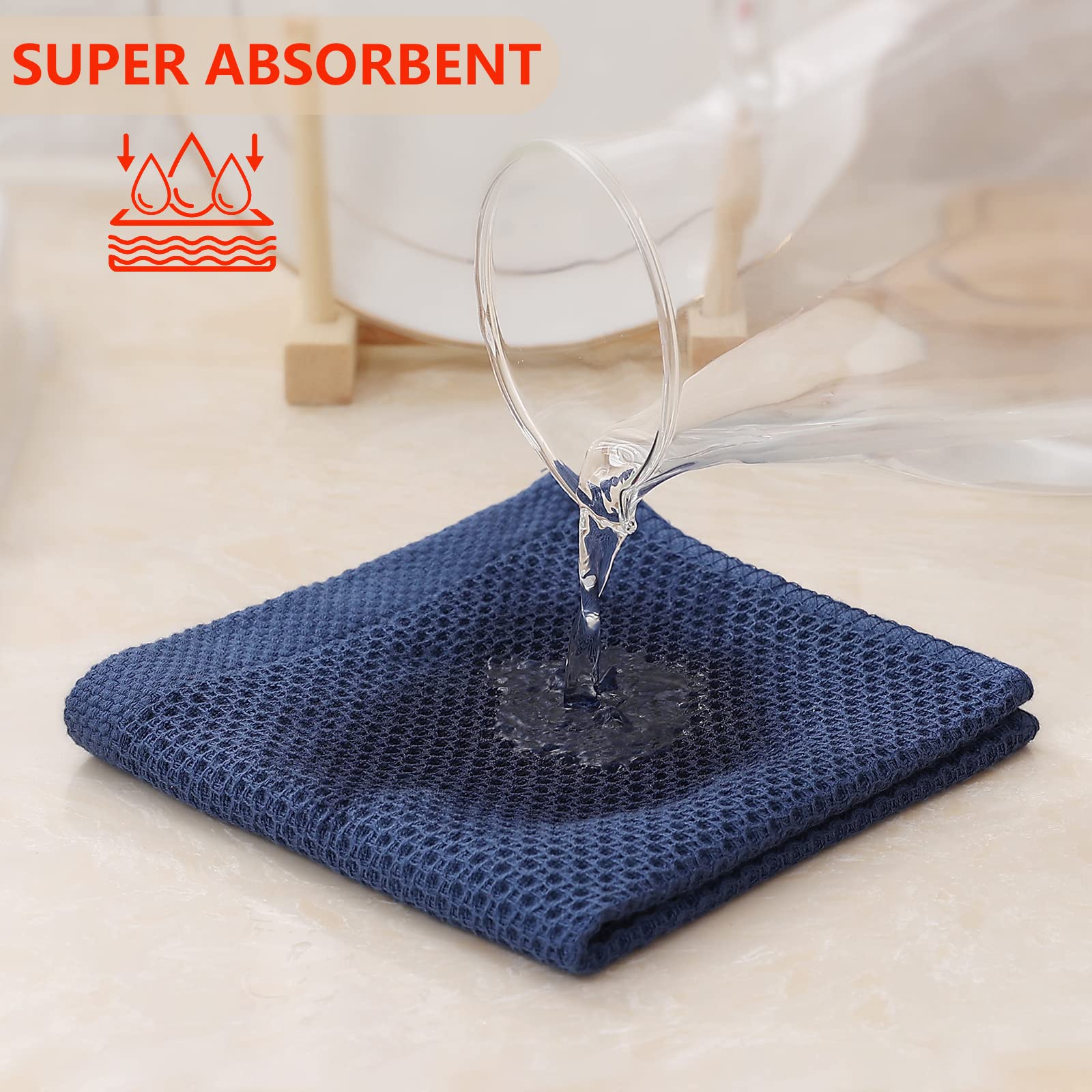 Kitinjoy ultra-absorbent towels with hollow honeycomb weave excel at quick spill cleanup.