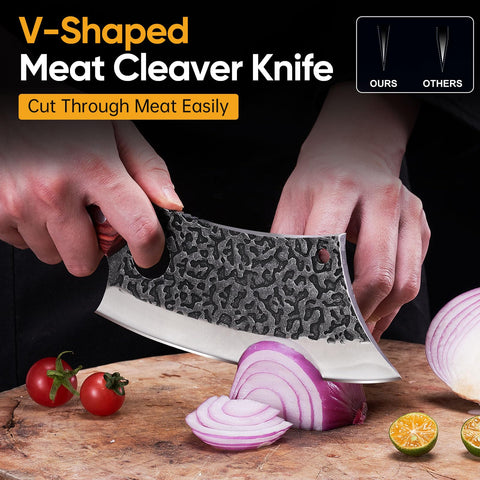 KITNATS hand-forged stainless steel with hammered finish reduces sticking.