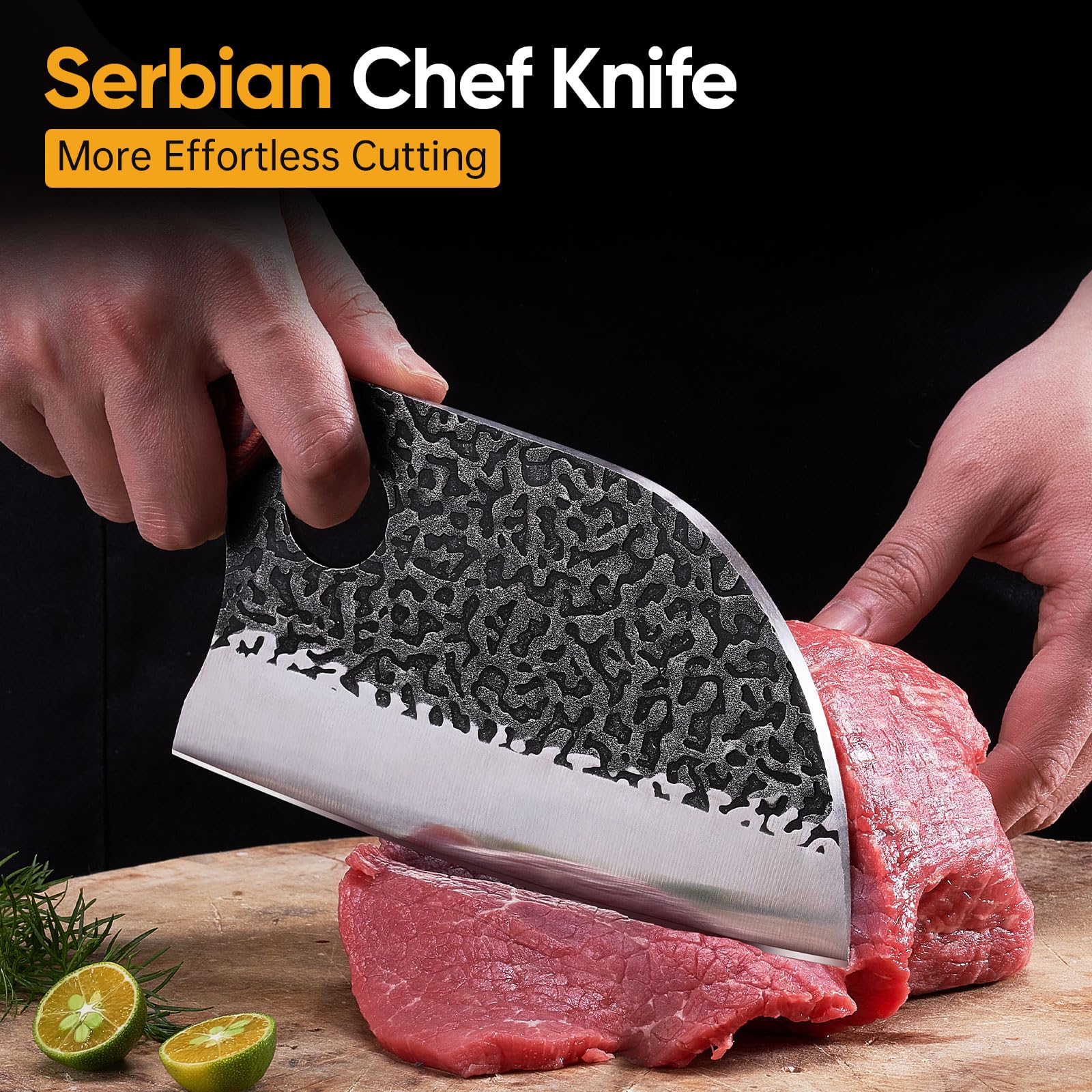 KITNATS meat cleaver 7-inch blade designed for efficient slicing.