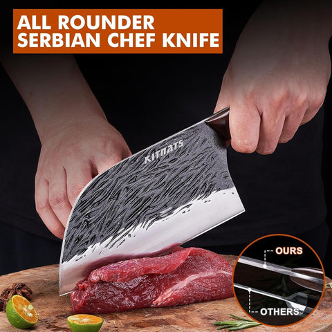 KITNATS 7 inch meat cleaver chopping tasks with ease