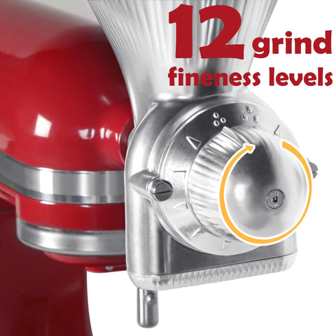 KITOART adjustable grind level dial with 12 settings for texture control