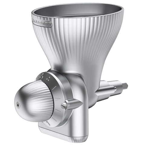 KITOART grain mill attached to KitchenAid mixer demonstrating secure connection