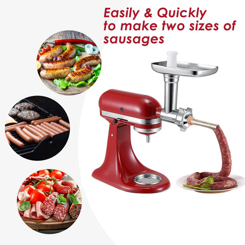 KITOART KitchenAid compatible grinder enhances mixer capabilities for meat and vegetables