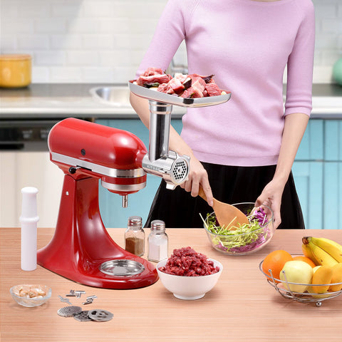 KITOART meat grinder attachment, dishwasher-safe close-up, easy cleanup