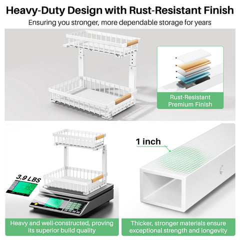 Kitstorack reinforced 1-inch frame for durable storage.