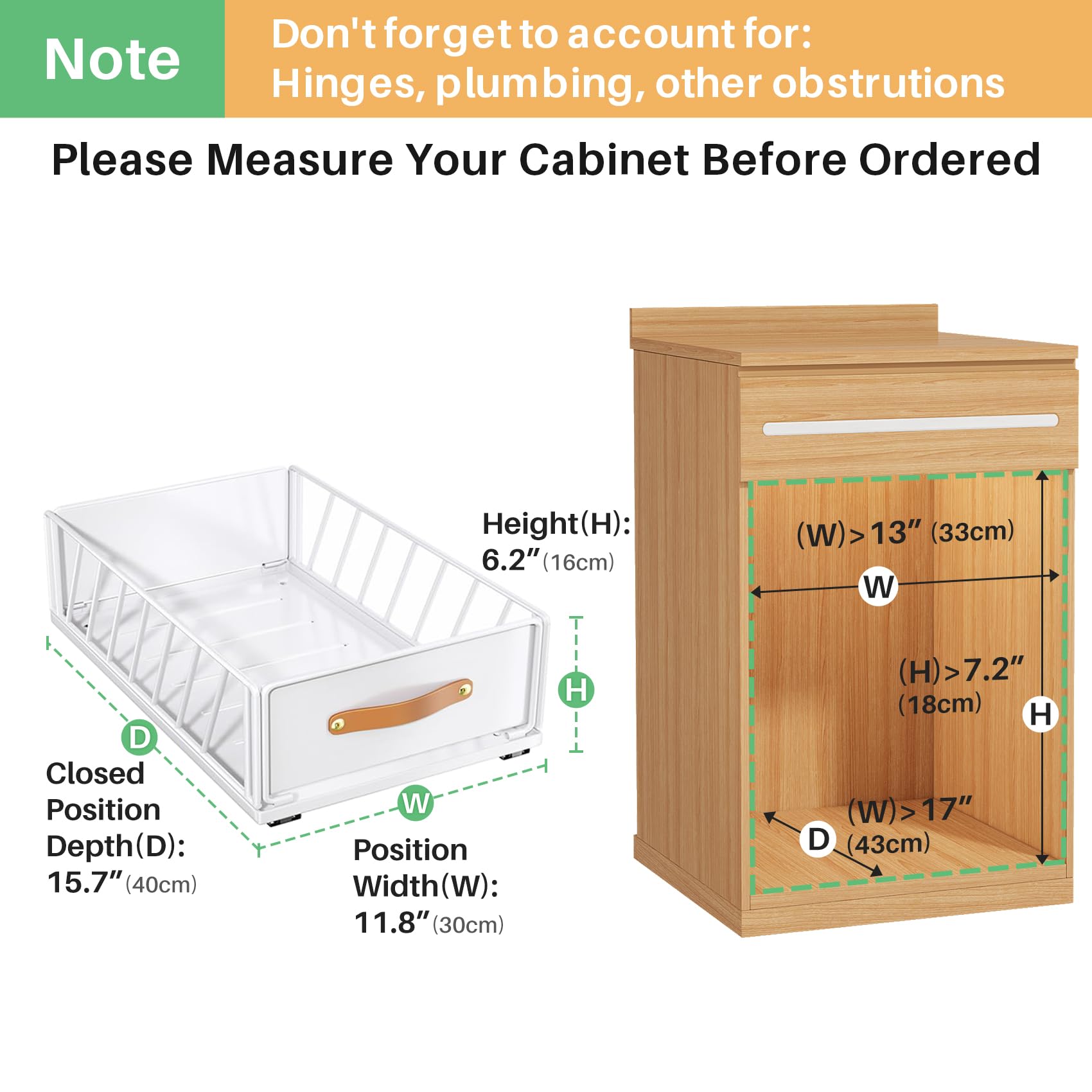 Kitstorack cabinet shelves and drawer design improves visibility and easy access.