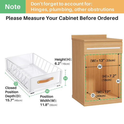 Kitstorack cabinet shelves and drawer design improves visibility and easy access.