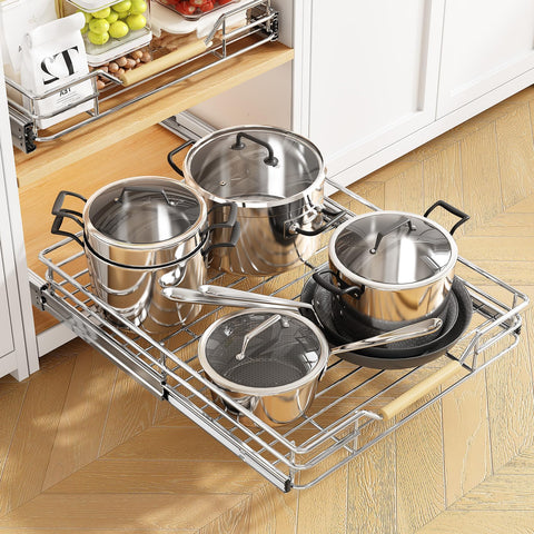 Kitstorack full-extension drawer providing complete reach to pantry items