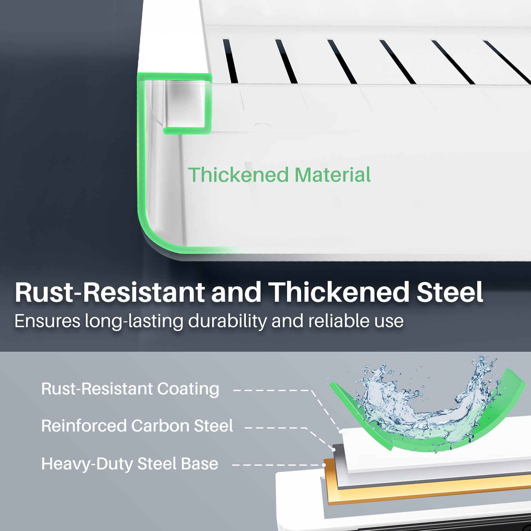 Kitstorack heavy-duty metal frame supports many pots and pans with a silent glide.