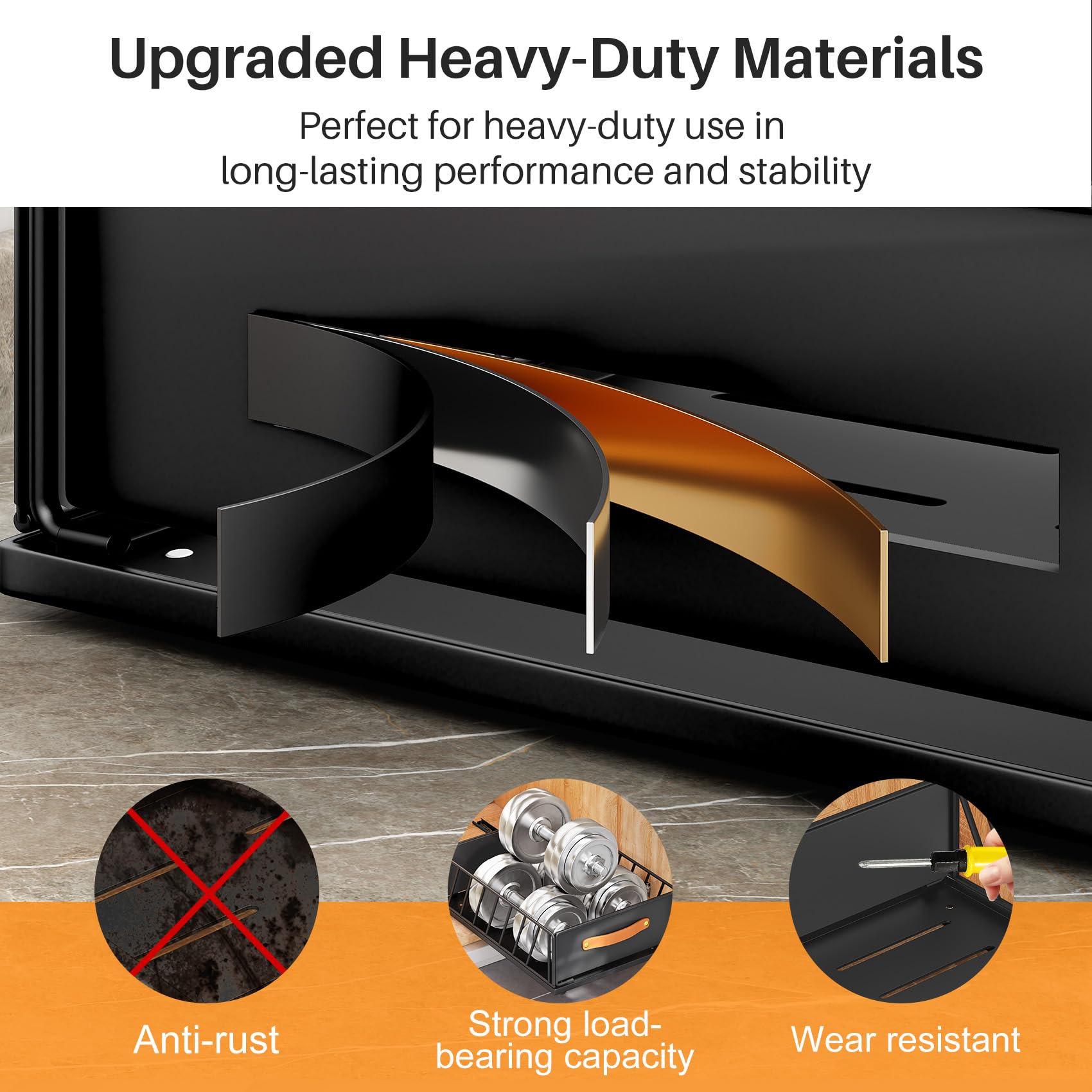 Kitstorack high-edge design protects contents and reduces spills in busy kitchens.