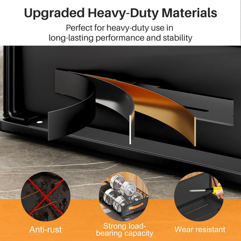 Kitstorack high-edge design protects contents and reduces spills in busy kitchens.