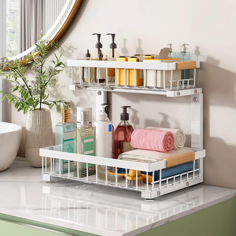 Kitstorack kitchen and bathroom organization solution for compact spaces.