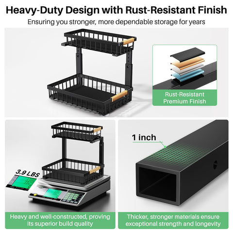 Kitstorack reinforced 1-inch frame provides durable wobble-free organization