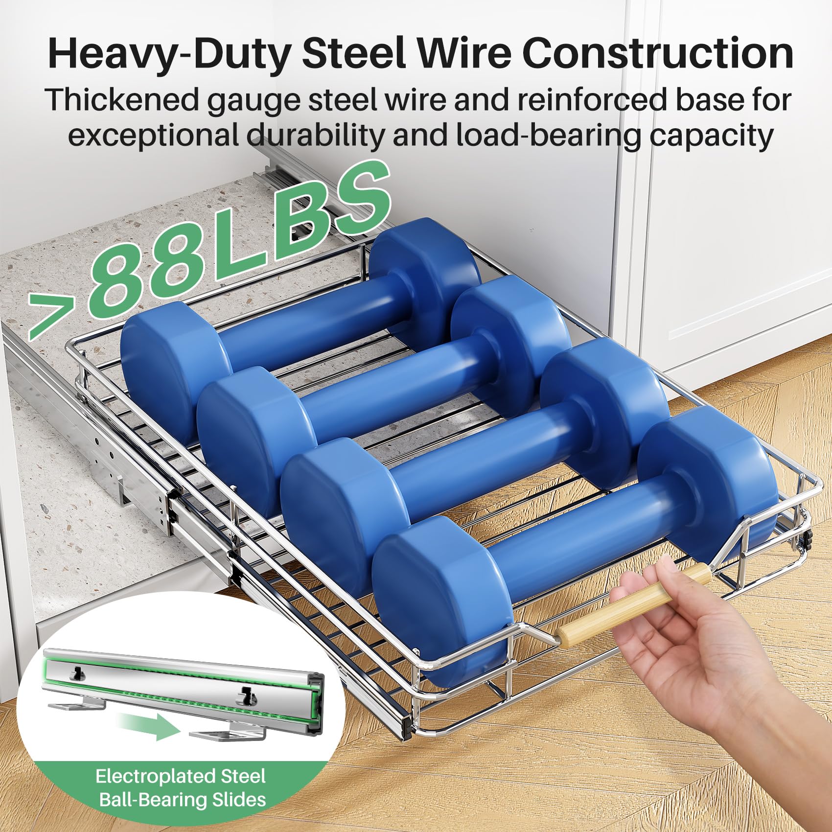 Kitstorack rust-resistant frame designed for durable kitchen storage