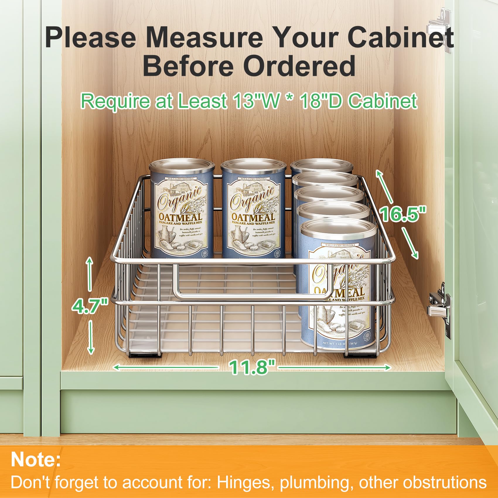 Kitstorack slide-out drawer with silent full-extension enables quick access