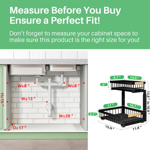 Kitstorack heavy-duty steel frame provides stable storage behind cabinet doors