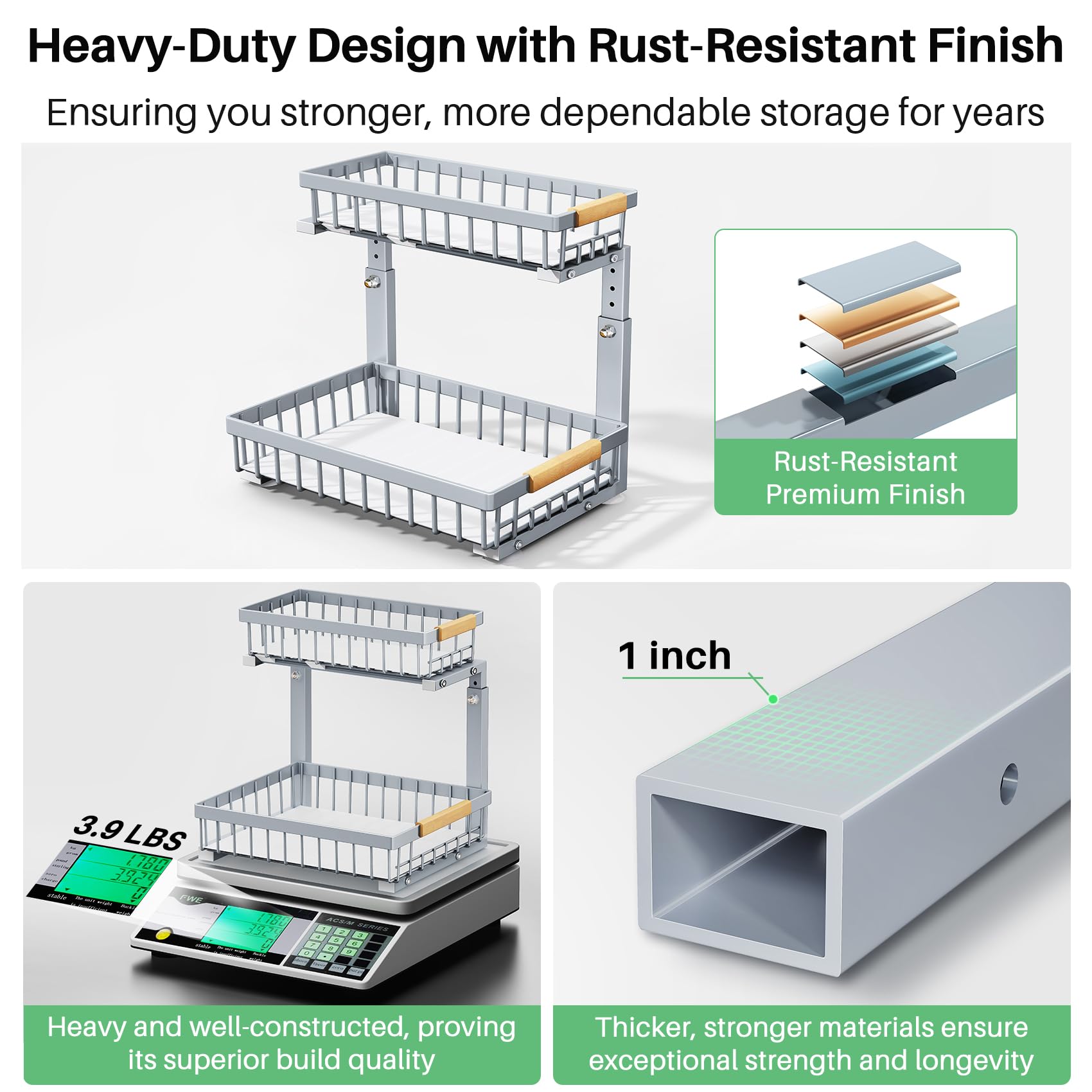 Kitstorack under-sink organizer slide-out design saves bending and reaches