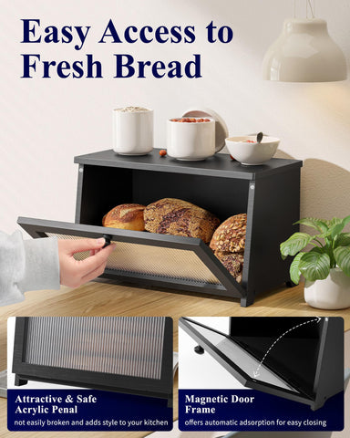 Kitsure bread box versatile storage for snacks, ingredients, or tools.