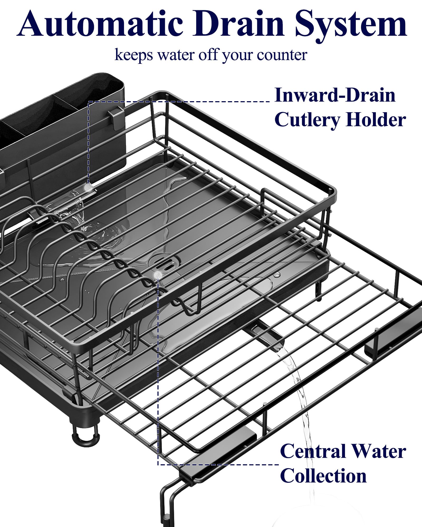 Kitsure rust-resistant rack combines metal and plastic for durable daily use.
