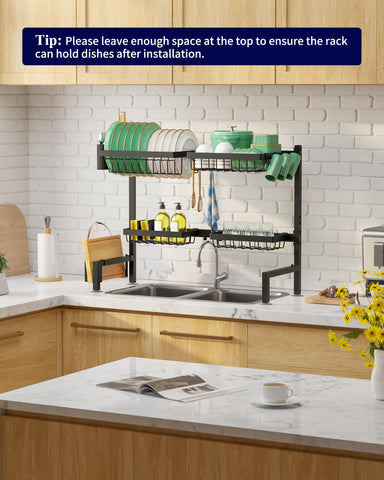 Kitsure over-the-sink rack helps dry countertops and prevent puddles